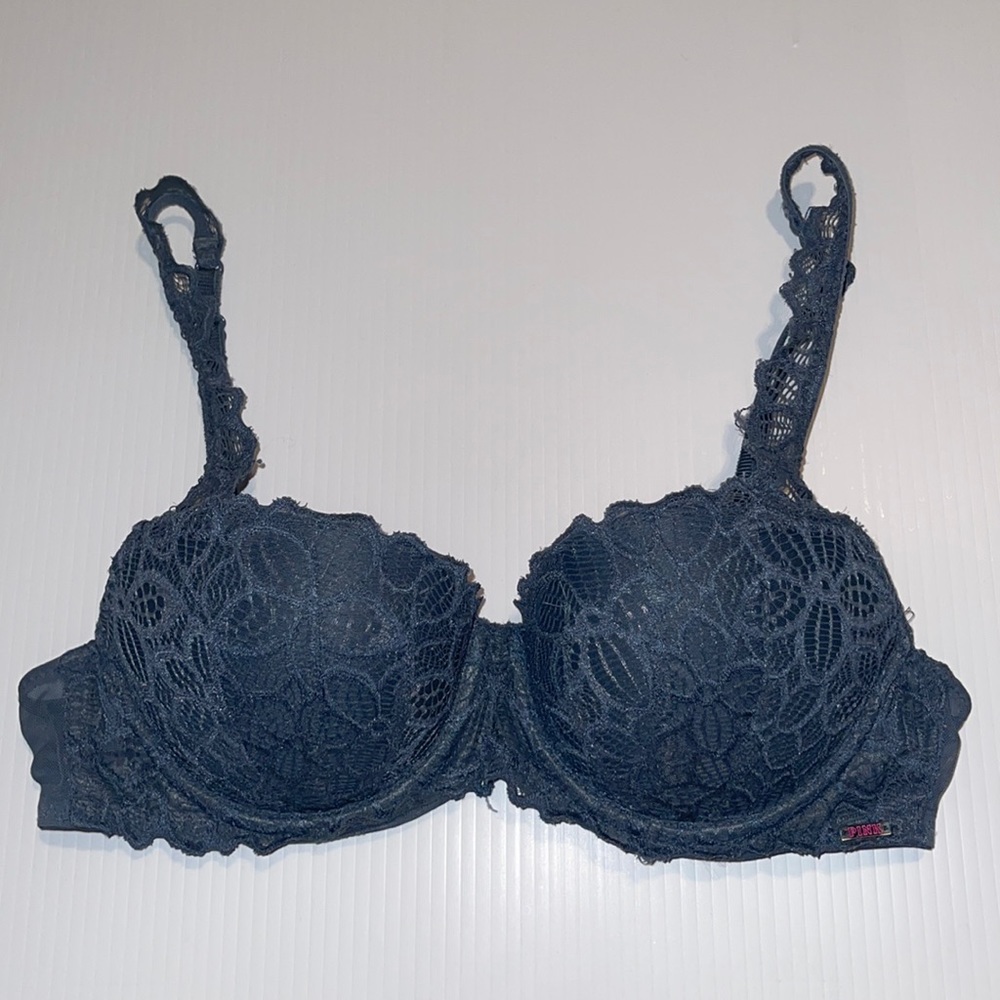 Pink Lace Push Up Bra